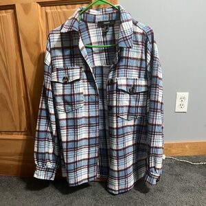 Forever 21 Blue Plaid Shacket